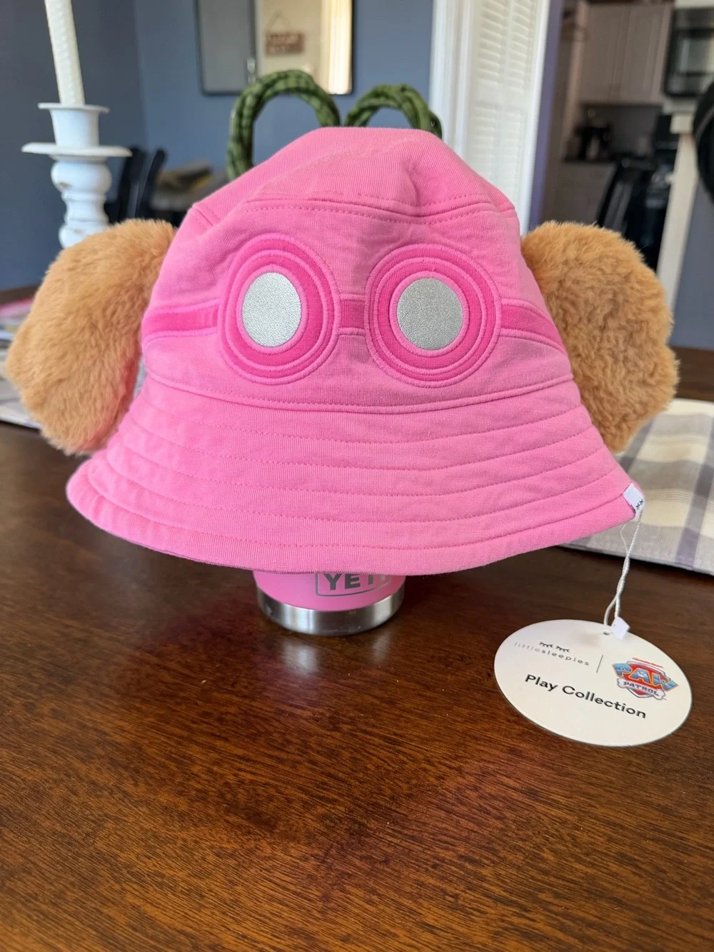 Little Sleepies Pink Plush-Ear Bucket Hat